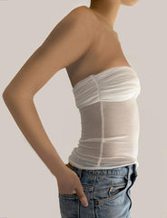 Durchsichtiges, trendiges, schmales, transparentes Tube-Top