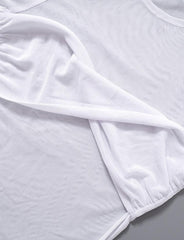 Crisscross Mesh See-through Tops