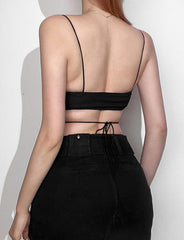 Hohles All-Match Slim Short Pailletten Schmetterlings-Camisole