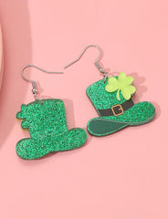 Kleeblatt-Hut-Acryl-Ohrringe