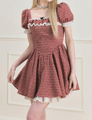 Vestido de princesa de corte A con cintura retro, vestido de ballet bicolor