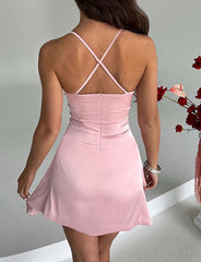 Deep V Neck Camisole Party Dress