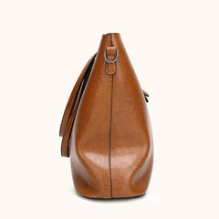 Bolso bandolera estilo retro vintage de piel con cera de aceite para mujer