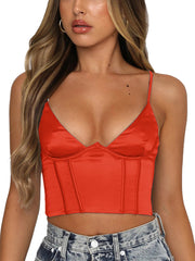 Extra Attitude Cami Top in Teal - Red