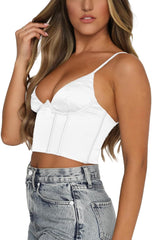 Extra Attitude Cami Top in Teal - White