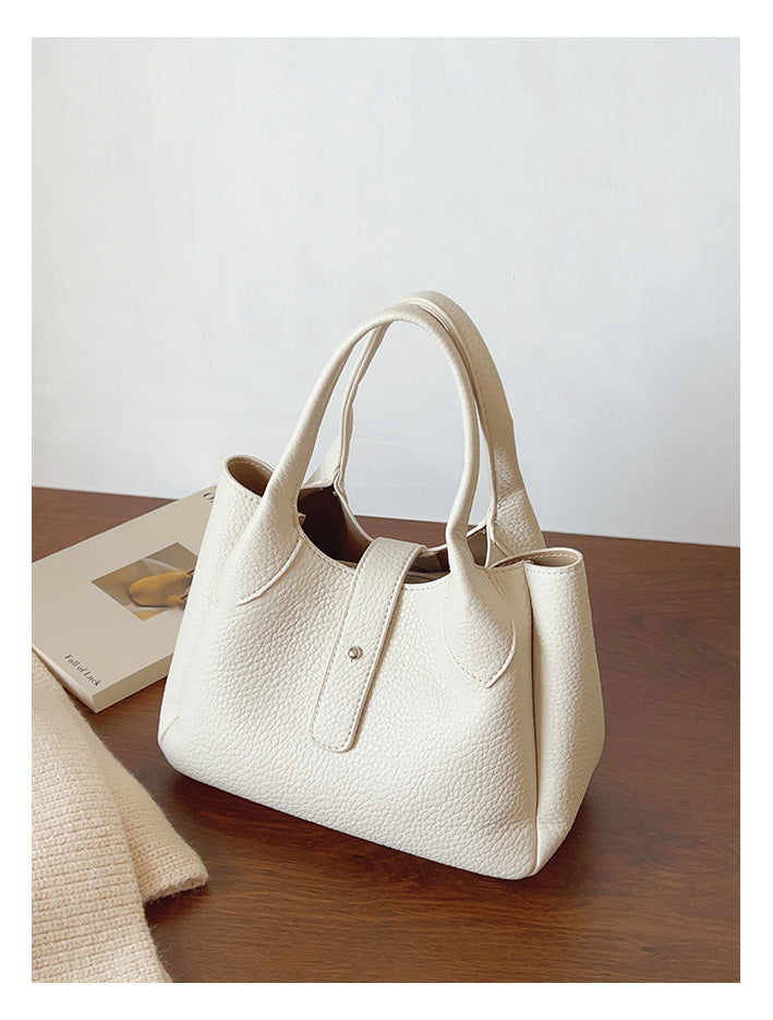 Chic Leather Bucket Bag