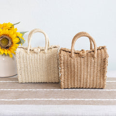 Beach Straw Woven Box Crossbody Bag