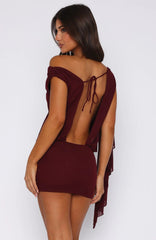 One-shoulder ribbon backless irregular hip-hugging dress