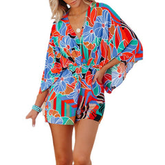 Make A Statement Boho Print Long Sleeve Romper