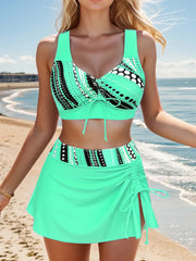 Two-Piece Swimsuit Dress Bikini Printed Swimsuit