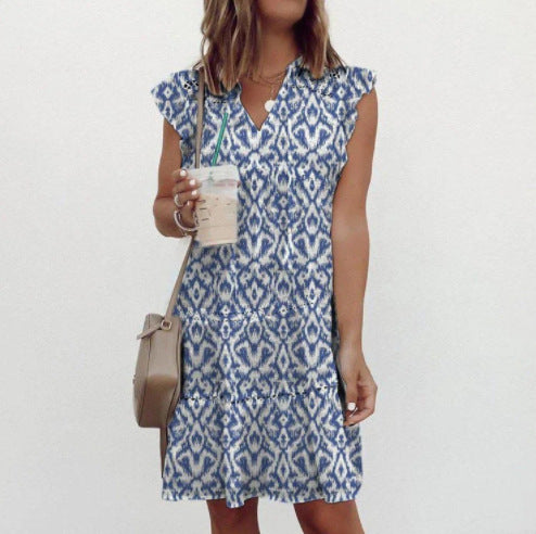 Printed Vintage Sleeveless Dresses