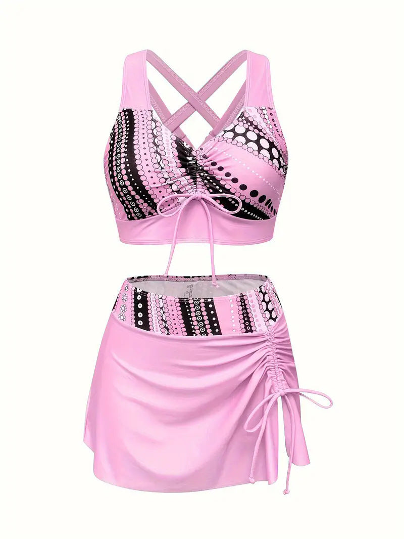 Two-Piece Swimsuit Dress Bikini Printed Swimsuit