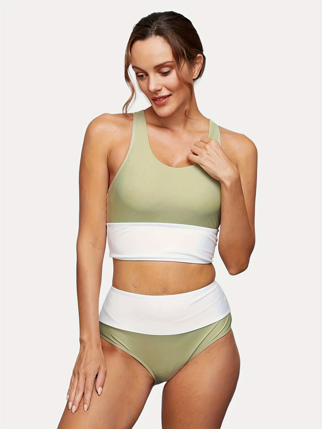 Swimsuit Printed Zipper Bikini Swimsuit