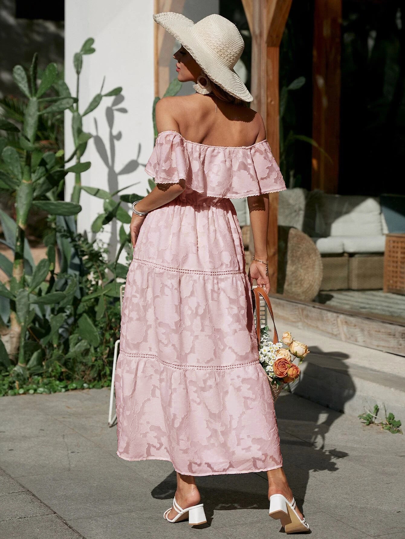 Ruffled Romance Off The Shoulder Maxi Dresses