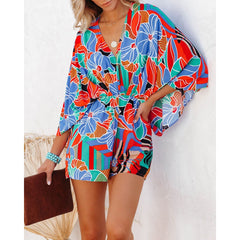 Make A Statement Boho Print Long Sleeve Romper