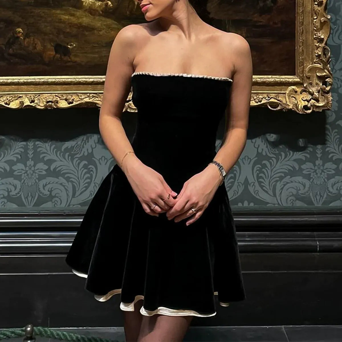 Strapless A-Line Dress