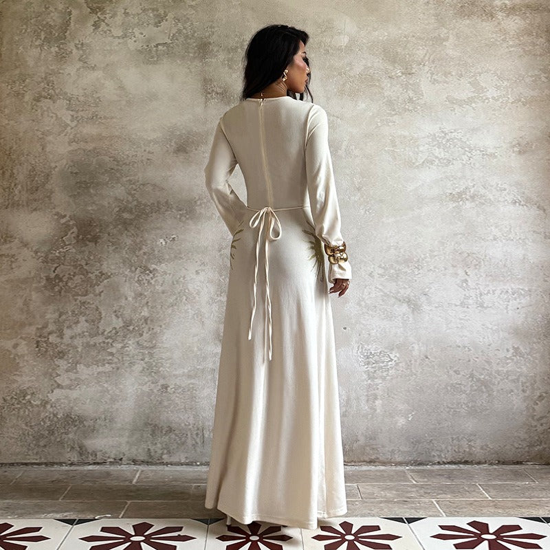 Fitted Knitted Long-Sleeved Dress