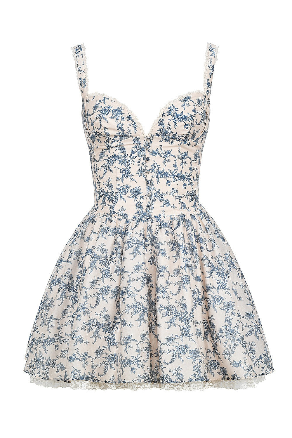 V-Neck Printed Halter Dress