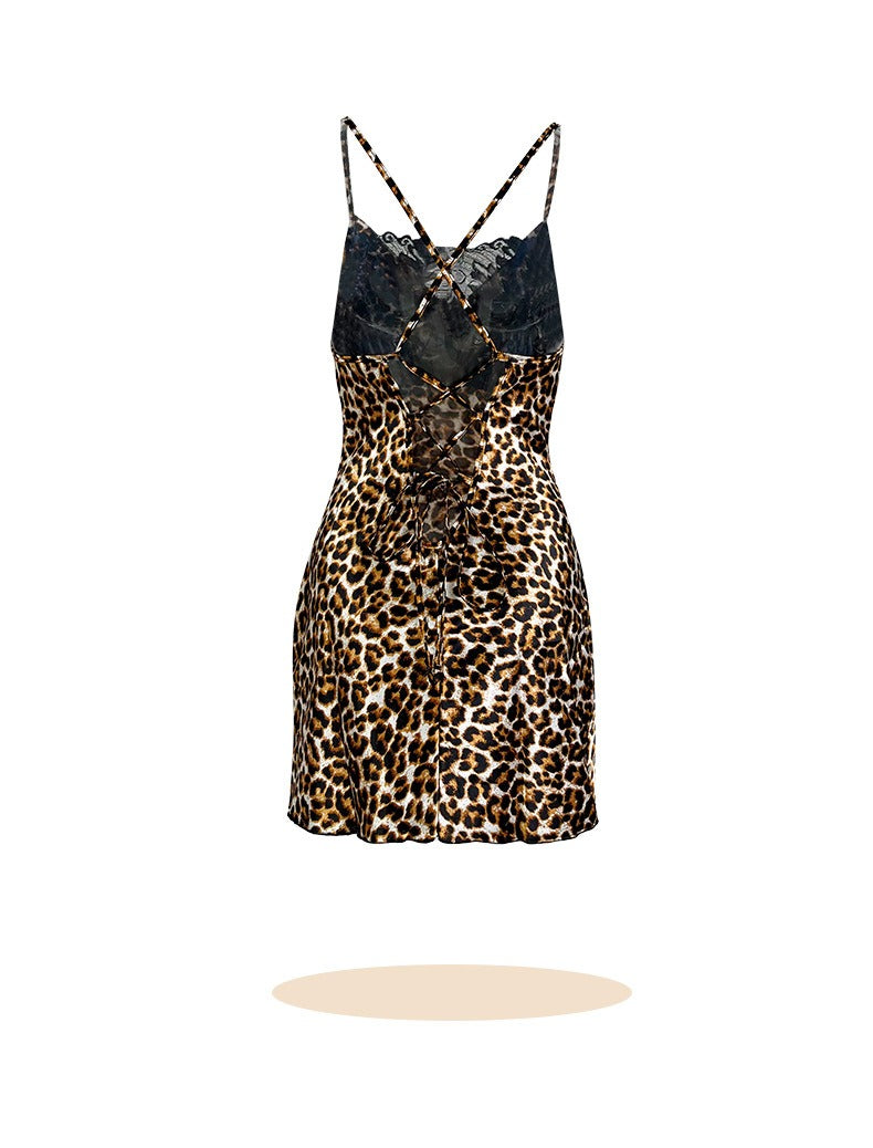 Leopard Print Strappy Dress