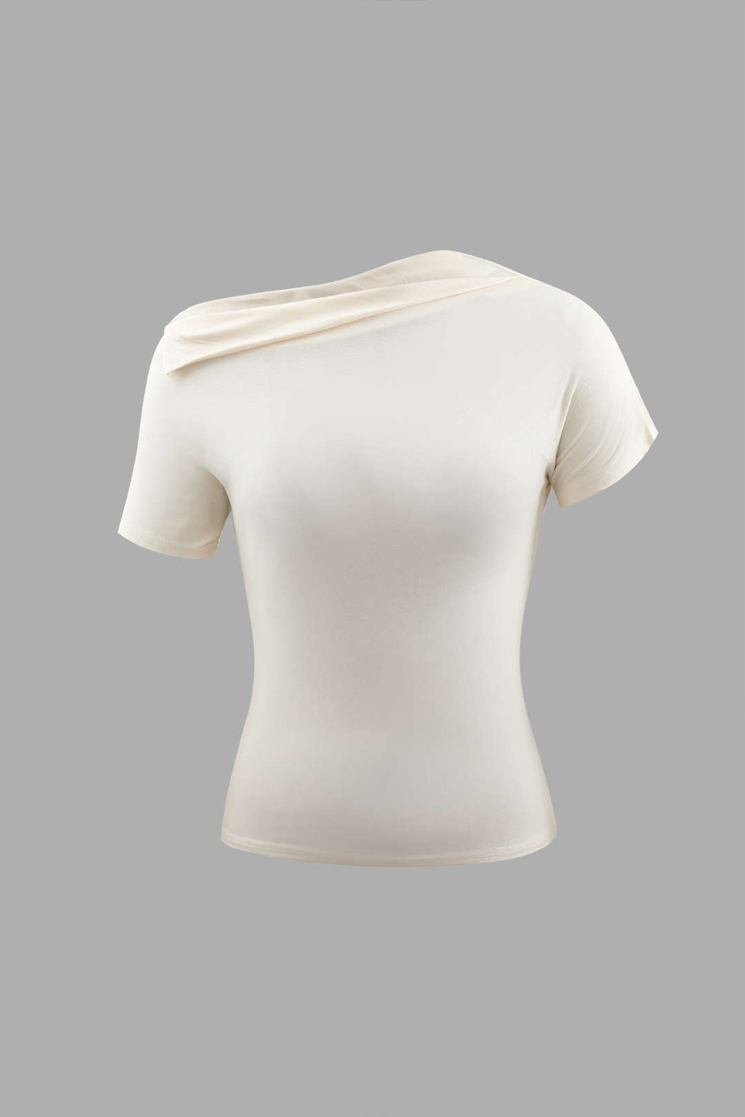 Asymmetric Shoulder Short Sleeve T-Shirt