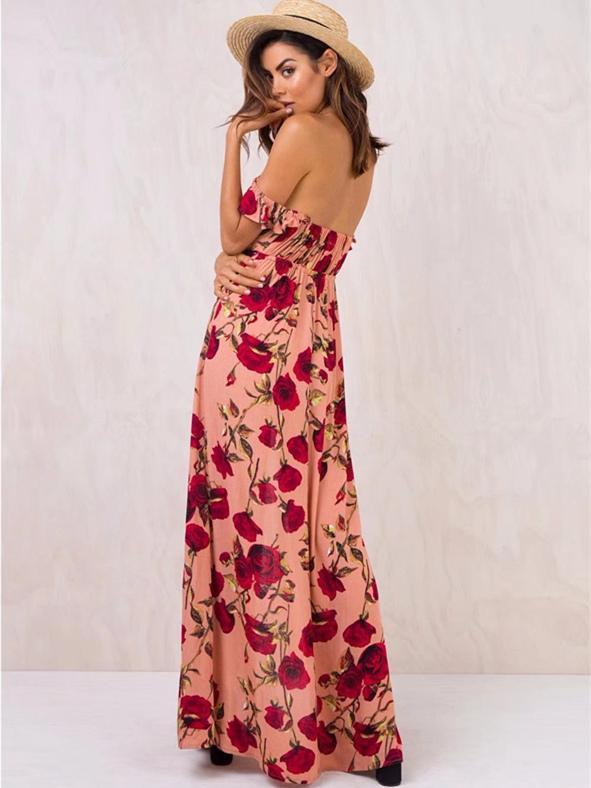 Pretty Bohemia Off-the-shoulder Maxi