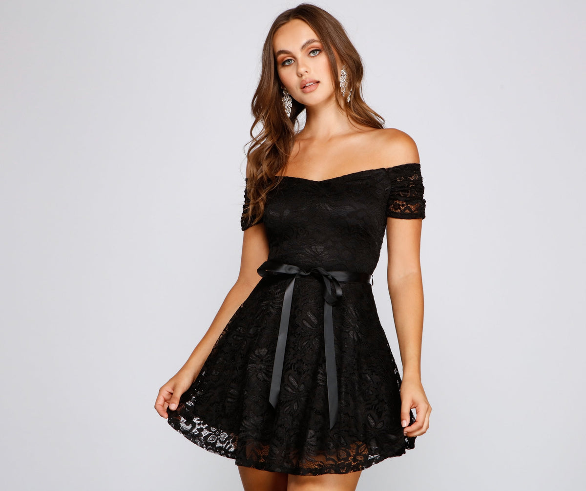 Blair Formal Off The Shoulder Lace Dresses