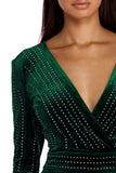 Cassie Velvet Wrap Dresses