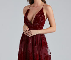 Morgan Formal Flocked Velvet Dresses