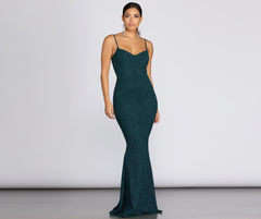 Ainsley Glittering Evening Gown