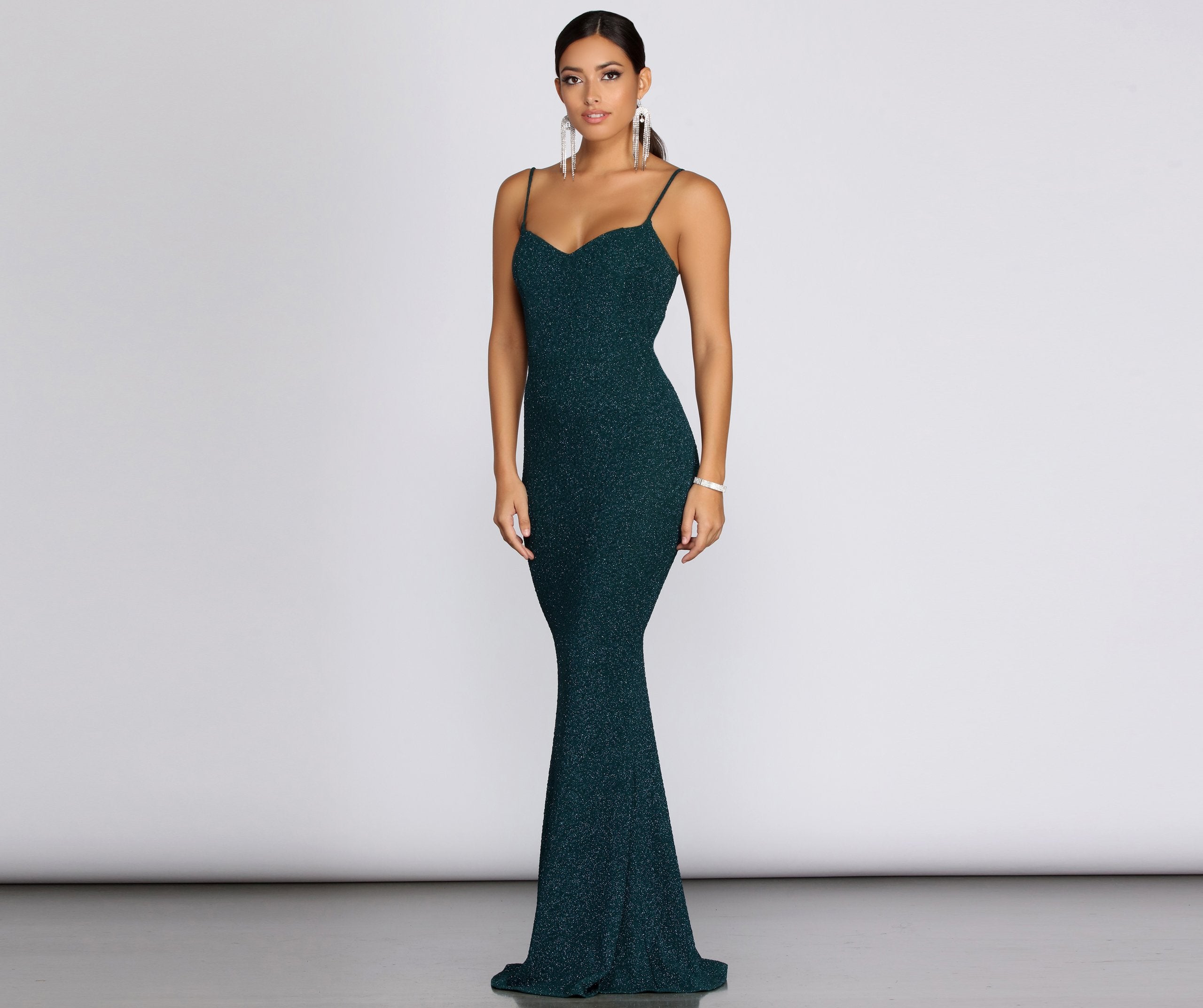 Ainsley Glittering Evening Gown