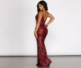Seline Formal Sequin Scroll Dresses