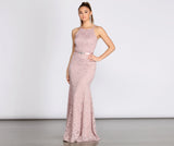 Rosella Lace Scallop Rhinestone Ribbon Belt Mermaid Dresses