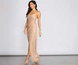 Skylar Glitter Shine Ruched Dresses