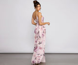Dana Floral Chiffon Tie-Front Dress