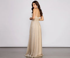 Natalie Sleeveless A-Line Mesh Formal Dresses