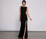 Addie Formal Open Back Crepe Dresses