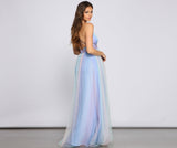 Nylah Pleated Rainbow A-Line Dresses