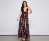 Aubrey Floral Mesh A-Line Dresses