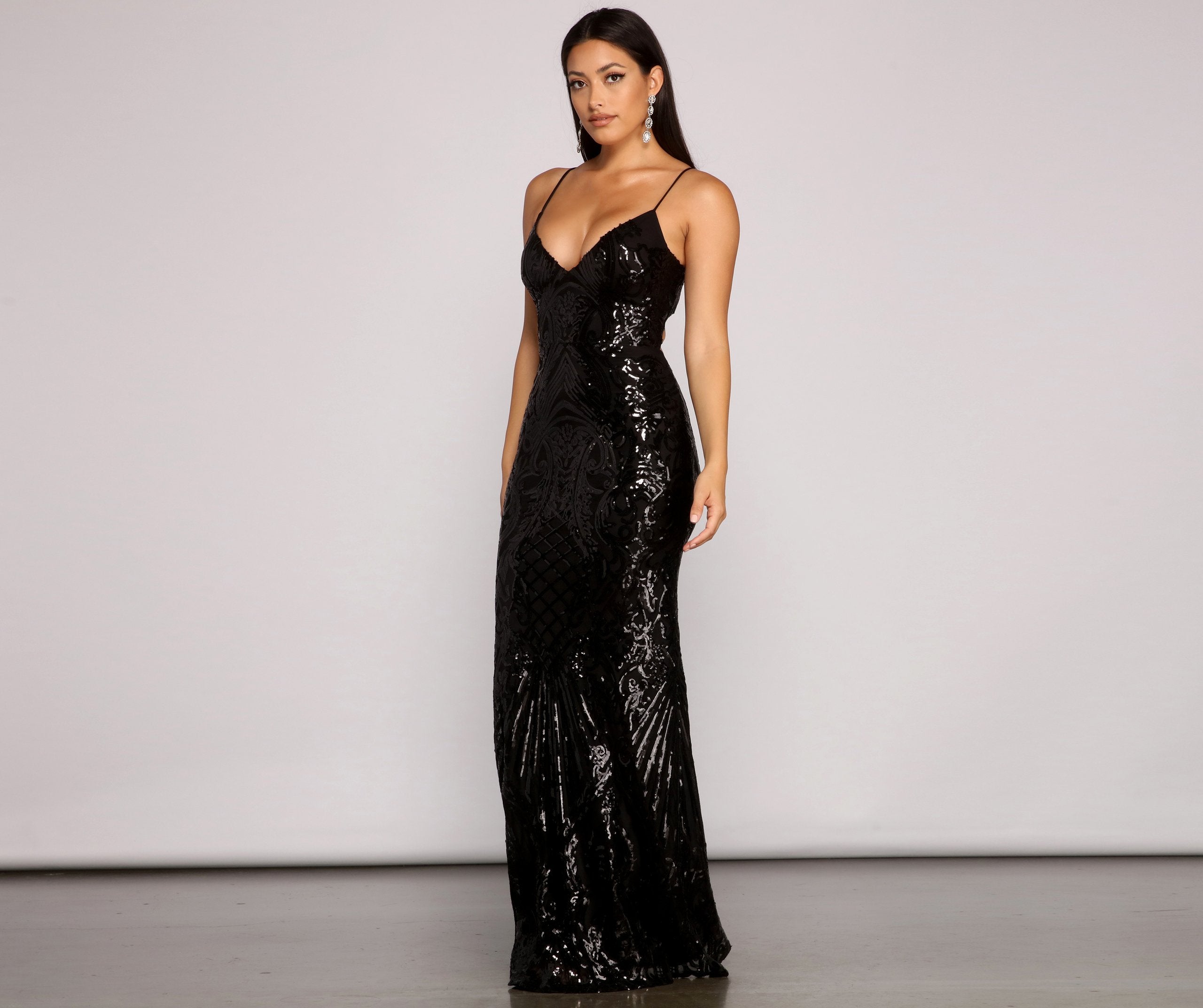 Serena Sequin Mesh Mermaid Dresses