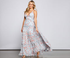 Quinn Formal Floral Ruffled A-Line Dresses