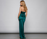 Adrienne Formal One Shoulder Satin Wrap Dresses