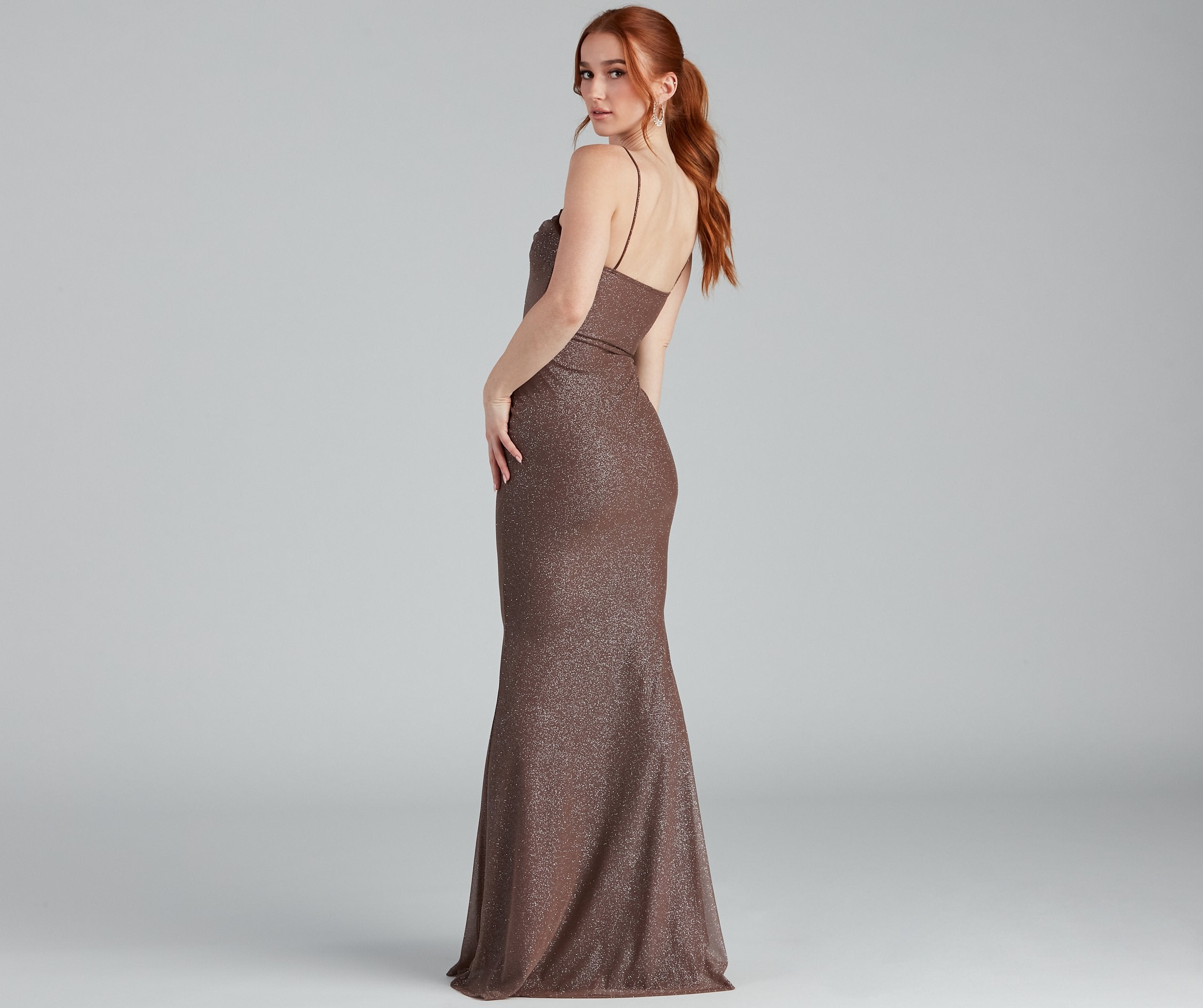 Addison Glitter Mesh Formal Dresses
