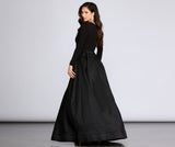 Rhonda High Slit Taffeta Dresses