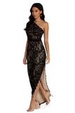 Nina Formal One Shoulder Lace Dresses