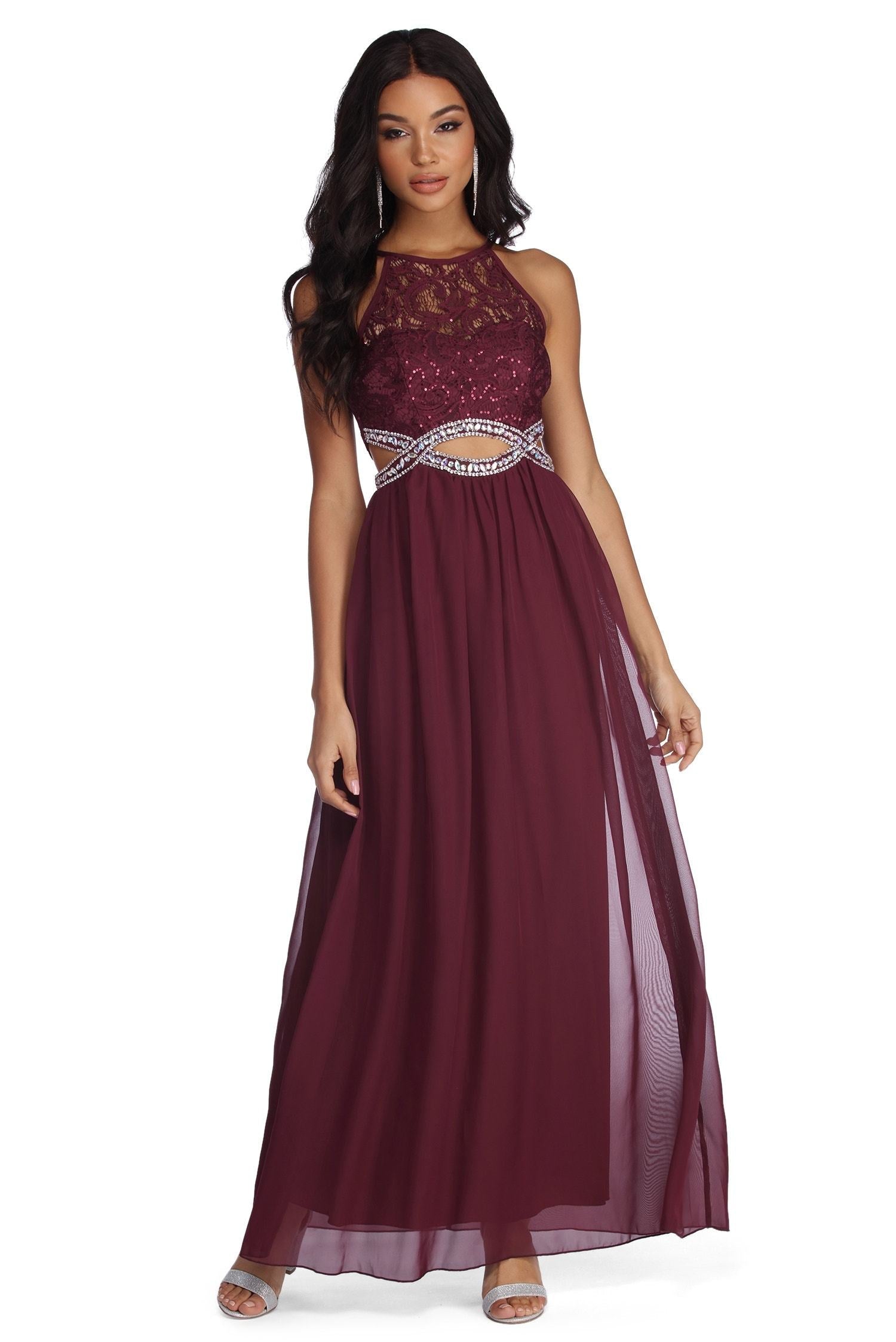 Anya Formal Lace And Gemstone Dresses