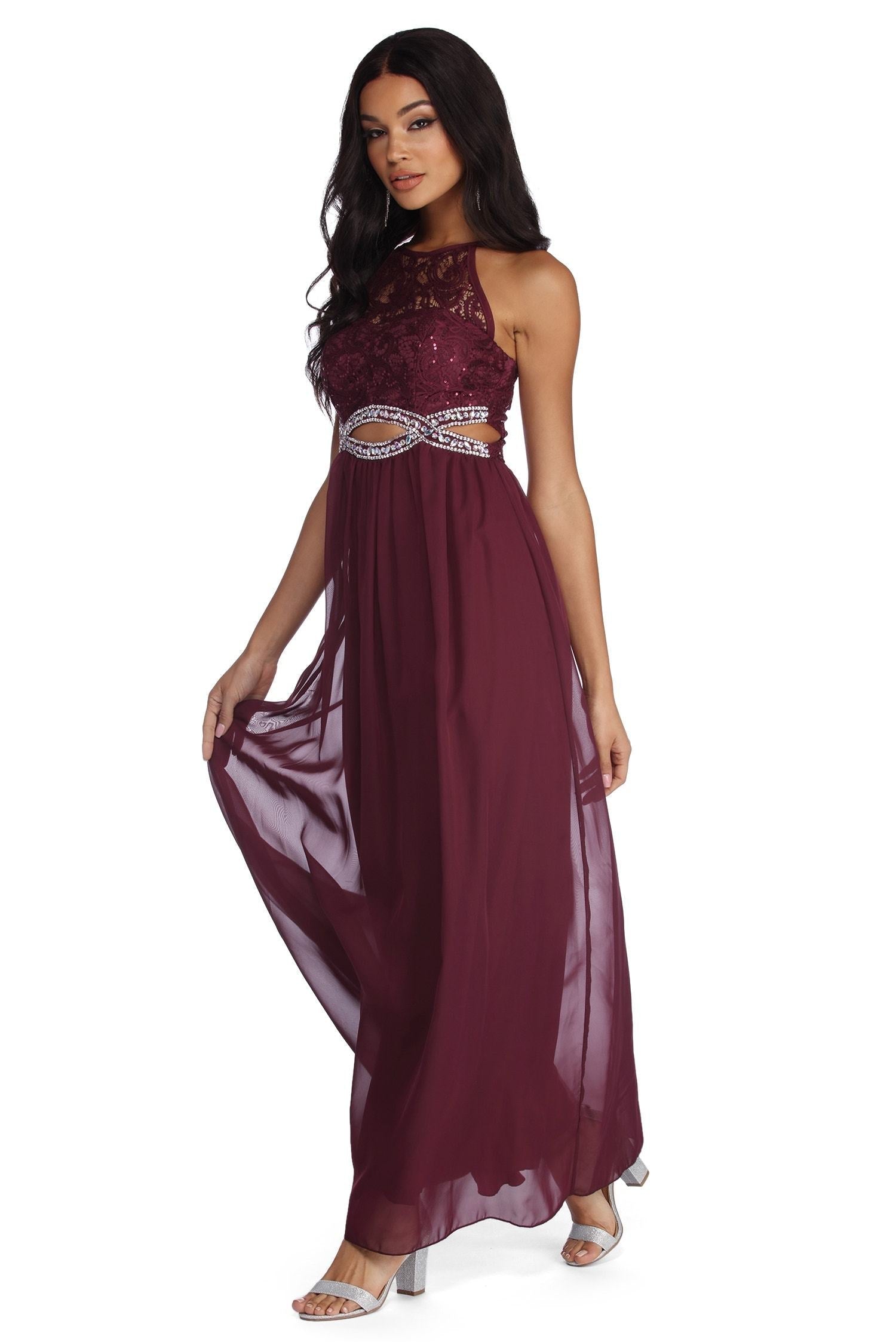 Anya Formal Lace And Gemstone Dresses