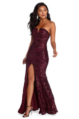 Paulina Formal High Slit Sequin Dresses