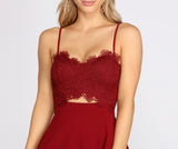 Crush On You Lace Bust Skater Dress