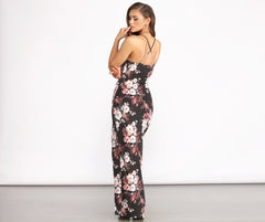 Adore You Floral High Slit Maxi Dresses