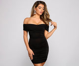 Alluring And Chic Off-The-Shoulder Mini Dresses